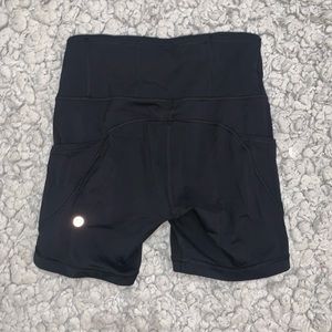 Black Lululemon biker shorts size 4
